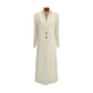 Di Stavnitser White Fleece Wool Coat