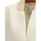Di Stavnitser White Fleece Wool Coat