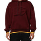 Dolce & Gabbana Maroon Embossed Logo Hooded Sweatshirt Sweater