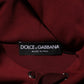 Dolce & Gabbana Maroon Embossed Logo Hooded Sweatshirt Sweater
