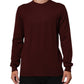 Dolce & Gabbana Maroon Cashmere Crew Neck Pullover Sweater