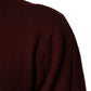 Dolce & Gabbana Maroon Cashmere Crew Neck Pullover Sweater
