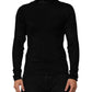 Dolce & Gabbana Black Viscose Turtle Neck Pullover Sweater