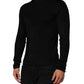 Dolce & Gabbana Black Viscose Turtle Neck Pullover Sweater