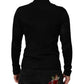 Dolce & Gabbana Black Viscose Turtle Neck Pullover Sweater