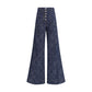 Etro Blue Cotton Flared Jeans