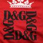 Dolce & Gabbana Red Logo Crown Cotton Short Sleeves T-shirt