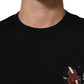 Dolce & Gabbana Black Musical Print Cotton Crew Neck T-shirt