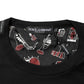 Dolce & Gabbana Black Musical Print Cotton Crew Neck T-shirt