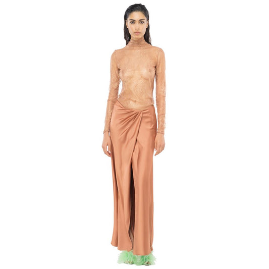 PINKO Brown Polyester Skirt