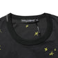 Dolce & Gabbana Black Musical Print Cotton Crew Neck T-shirt