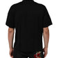 Dolce & Gabbana Black Logo Patch Cotton Men Crew Neck T-shirt