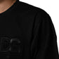 Dolce & Gabbana Black Logo Patch Cotton Men Crew Neck T-shirt