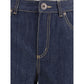 Alexander McQueen Blue Cotton Straight-Leg Jeans