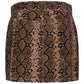 PINKO Brown Cotton Women's Miniskirt