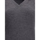 Brunello Cucinelli Gray Wool Long Sleeve T-Shirt
