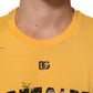 Dolce & Gabbana Yellow Secret Graden Floral Cotton CrewNeck T-shirt