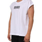 Dolce & Gabbana White Cotton Sleeveless Printed Tank T-shirt