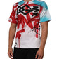 Dolce & Gabbana White Graffiti Crew Neck Short Sleeves T-shirt