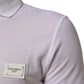 Dolce & Gabbana White Collared Short Sleeves Polo Men T-shirt