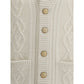 Brunello Cucinelli White Cashmere Cardigan