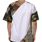 Dolce & Gabbana White Camouflage Patckwork Men Cotton T-shirt