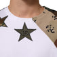 Dolce & Gabbana White Camouflage Patckwork Men Cotton T-shirt
