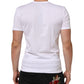 Dolce & Gabbana White Cotton V-Neck Short Sleeves T-shirt