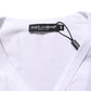 Dolce & Gabbana White Cotton V-Neck Short Sleeves T-shirt