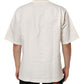 Dolce & Gabbana White Logo Print Cotton Crew Neck Men T-shirt