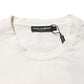 Dolce & Gabbana White Logo Print Cotton Crew Neck Men T-shirt