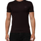 Dolce & Gabbana Brown Logo Plaque Cotton Crew Neck T-shirt