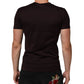 Dolce & Gabbana Brown Logo Plaque Cotton Crew Neck T-shirt
