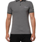 Dolce & Gabbana Gray Logo Embroidery Collared Polo T-shirt