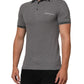Dolce & Gabbana Gray Logo Embroidery Collared Polo T-shirt