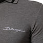Dolce & Gabbana Gray Logo Embroidery Collared Polo T-shirt