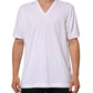 Dolce & Gabbana White Cotton V-Neck Short Sleeves T-shirt
