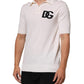Dolce & Gabbana White Cotton Collared Short Sleeves T-shirt