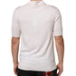 Dolce & Gabbana White Cotton Collared Short Sleeves T-shirt