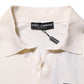 Dolce & Gabbana White Cotton Collared Short Sleeves T-shirt