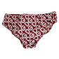 Dolce & Gabbana Bordeaux DG Logo Slip Bottom Brief Underwear