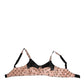 Dolce & Gabbana Beige Silk Heart Print Soft Cup Bra Underwear