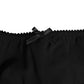 Dolce & Gabbana Black Silk Satin Floral Lace Panty Brief Underwear