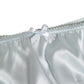 Dolce & Gabbana Gray Silk Satin Floral Lace Panty Brief Underwear