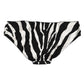 Dolce & Gabbana Black White Zebra Print Slip Briefs Underwear