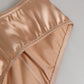 Dolce & Gabbana Nude Beige Silk Satin Stretch Bow Briefs Underwear