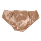 Dolce & Gabbana Nude Beige Silk Satin Stretch Bow Briefs Underwear