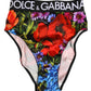 Dolce & Gabbana Multicolor Floral Print High Waist Panty Underwear