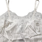 Dolce & Gabbana Off White Floral Lace Tank Lingerie Top Underwear