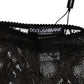 Dolce & Gabbana Black Nylon Stretch High Waist Panty Underwear